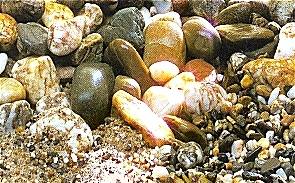 Kies und Sand unterschiedlicher Korngr��e
